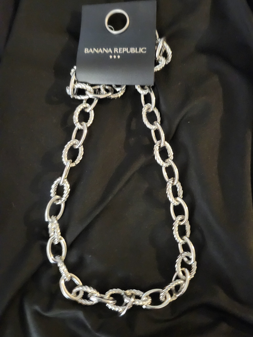 Banana Republic Silver Twisted-Link Chain Necklace